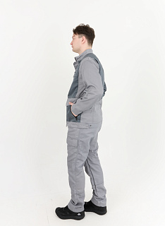 Антарес Костюм ИТР с полукомбинезоном NEW ENERGY (смесовая, серый/т.серый)